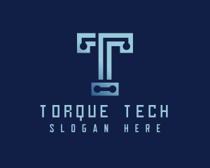 Programmer Tech Letter T logo design