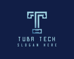 Programmer Tech Letter T logo design