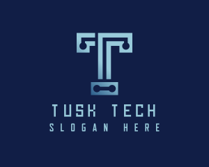 Programmer Tech Letter T logo design