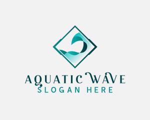 Water Wave Ocean logo design