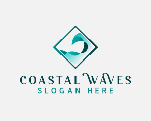 Water Wave Ocean logo design