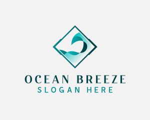 Water Wave Ocean logo design