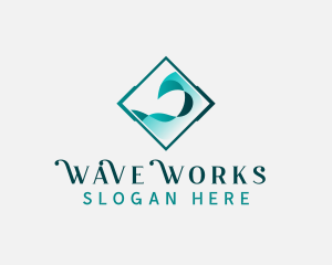 Water Wave Ocean logo design