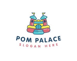 Bounce Palace Playground logo design