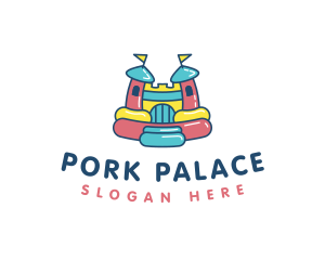 Bounce Palace Playground logo design