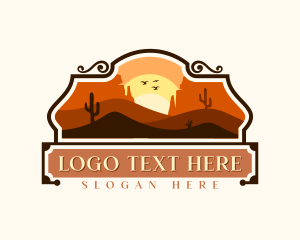 Cactus - Desert Travel Dune logo design