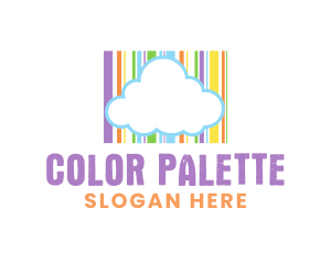 Playful Rainbow Cloud logo design