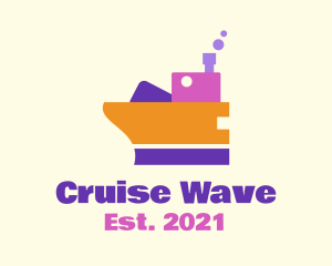 Cruiser - Toy Steam Boat logo design