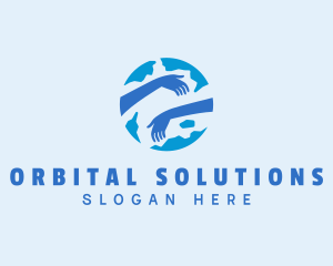 Orb - Globe Embrace Advocacy logo design