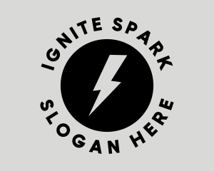 Spark - Fast Lightning Circle logo design