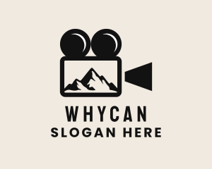 Black - Video Camera Mountain logo design