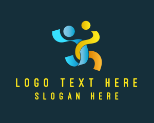 Startup - Couple Team Ribbon logo design