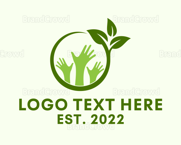 Vegan Charity Hands Logo