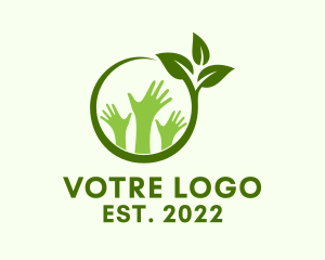 Care - Vegan Charity Hands logo design