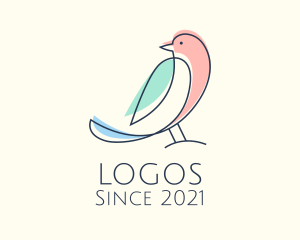 Pet - Multicolor Monoline Bird logo design