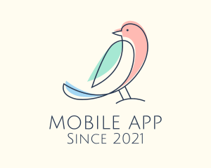 Birdwatching - Multicolor Monoline Bird logo design
