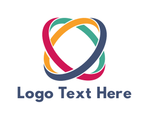 Invention - Colorful Abstract Rings logo design