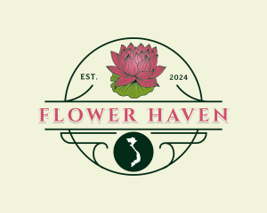 Vietnam Lotus Flower logo design