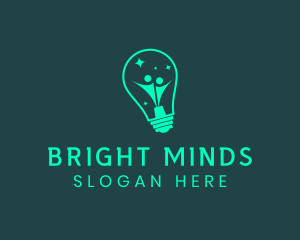 Science - Bulb Person Innovation logo design