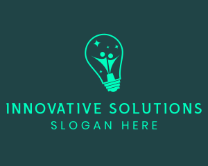 Innovation - Bulb Person Innovation logo design