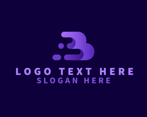 Purple Technology Letter B Cloud Logo