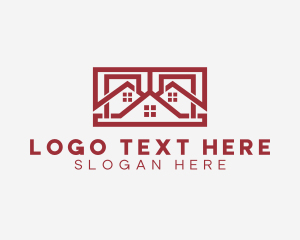 Leasing - Housing Roof Property logo design