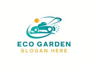 Grass Lawn Cutter logo design