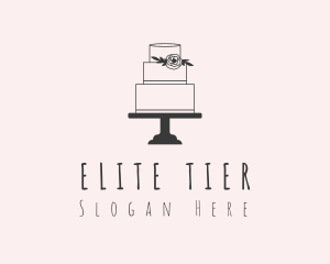 Tier - Floral Tiered Cake logo design