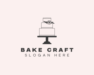 Floral Tiered Cake logo design