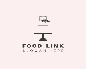 Floral Tiered Cake logo design