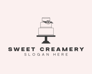 Floral Tiered Cake logo design