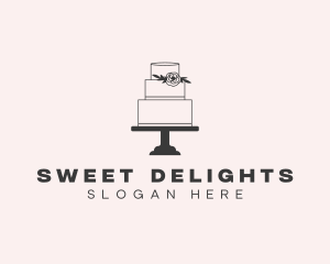 Floral Tiered Cake logo design