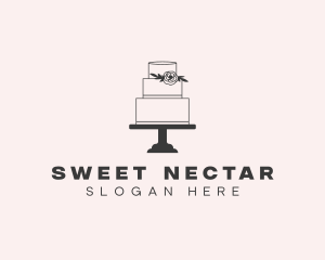 Floral Tiered Cake logo design