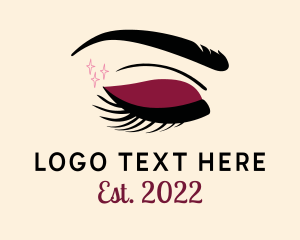 Microblading - Beauty Red Eyeshadow logo design