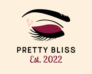 Pretty - Beauty Red Eyeshadow logo design