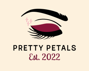 Pretty - Beauty Red Eyeshadow logo design