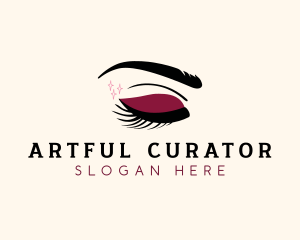 Beauty Red Eyeshadow logo design