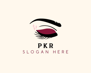 Beauty Red Eyeshadow logo design