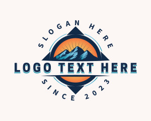 Hiking - Mountain Nature Travel logo design