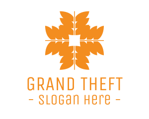 Production - Orange Wheat Grains logo design