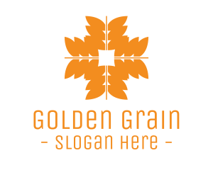 Grain - Orange Wheat Grains logo design