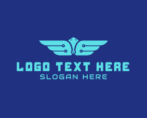 High Technology - Cyber Tech Wings logo design
