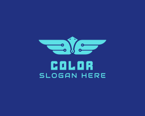 Pilot School - Cyber Tech Wings logo design