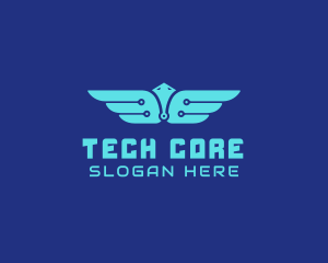 Cyber Tech Wings logo design