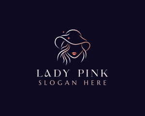 Lady Fashion Hat Dressmaker logo design
