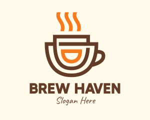 Brewed Coffee Cup logo design