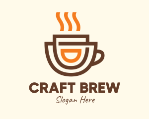 Brewed Coffee Cup logo design