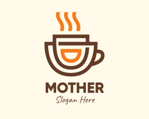 Caffeine - Brewed Coffee Cup logo design