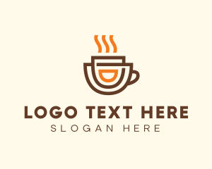 Brewed Coffee Cup Logo