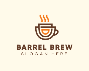 Brewed Coffee Cup logo design